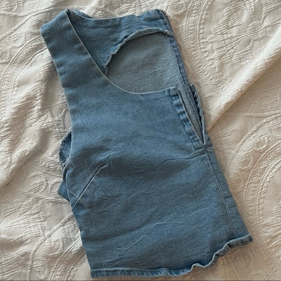 PLT Denim Cropped Tank - Picture 2 of 3